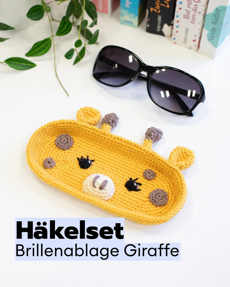 Häkelset Brillenablage Giraffe