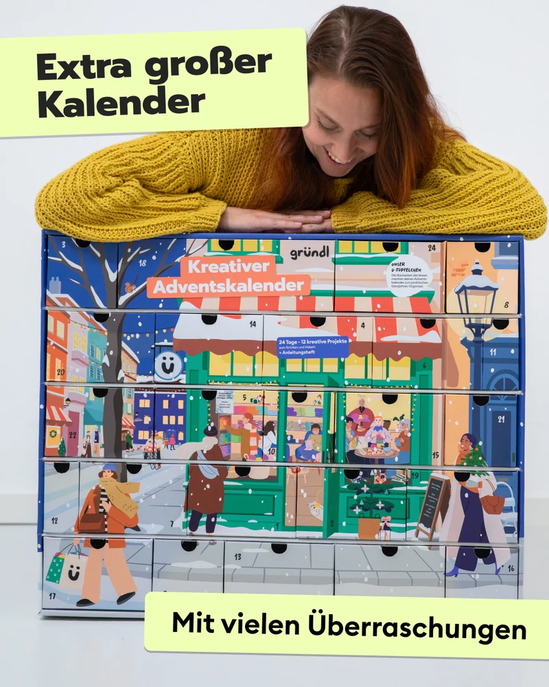 Kreativer Adventskalender mit Zubehörbox 2026