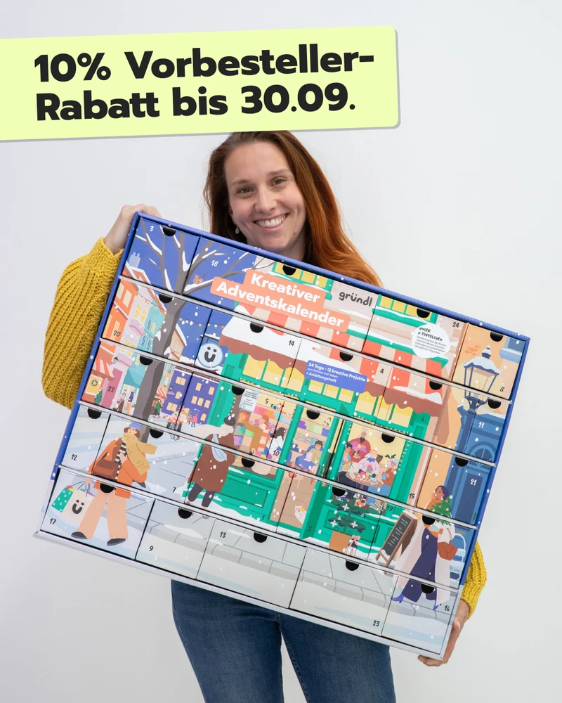 Kreativer Adventskalender mit Zubehörbox 2026