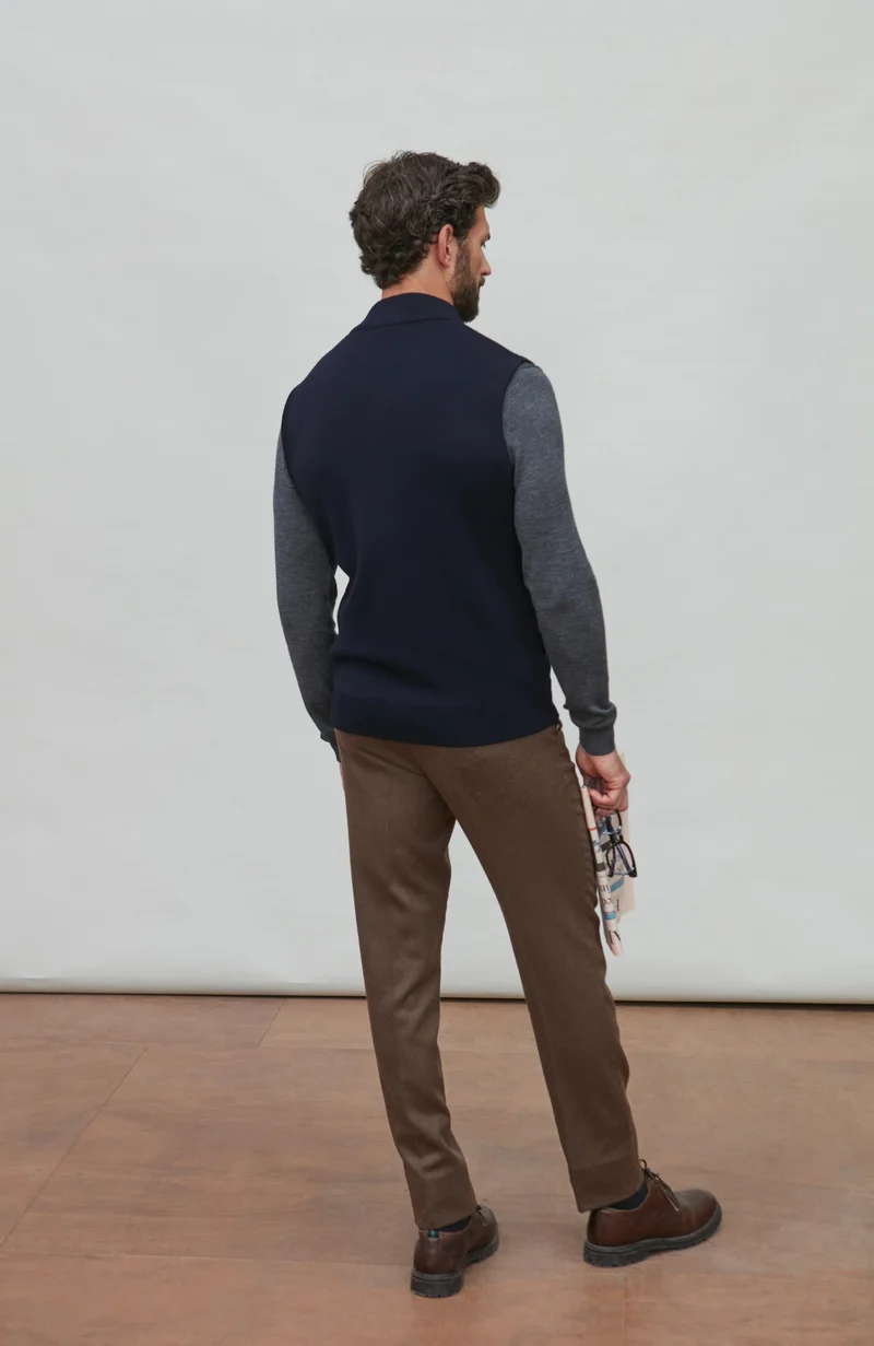 Mens Extra Fine Merino Wool Gilet