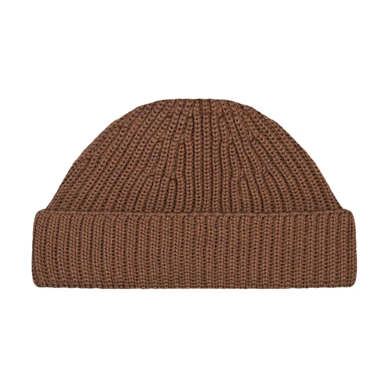 Chunky Extra Fine Merino Ribbed Beanie - Long