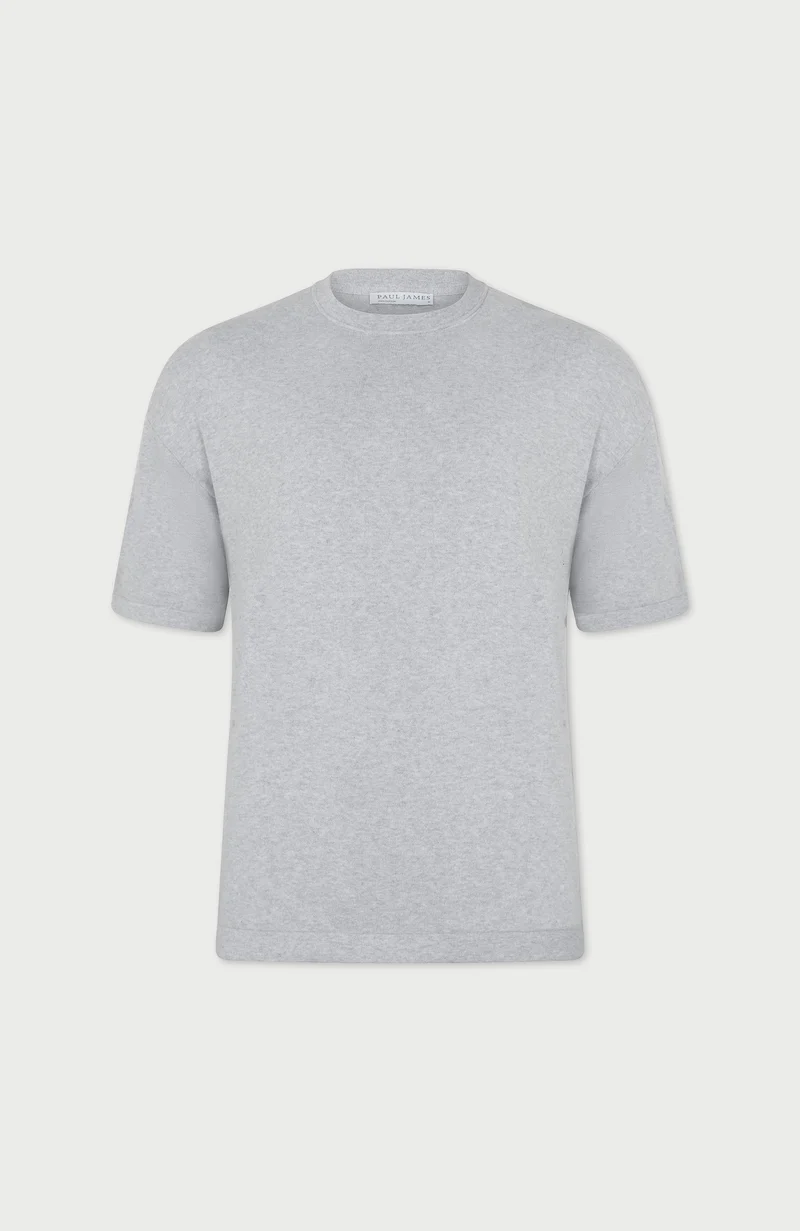 Mens Lightweight Cotton Oversized Knitted T-Shirt