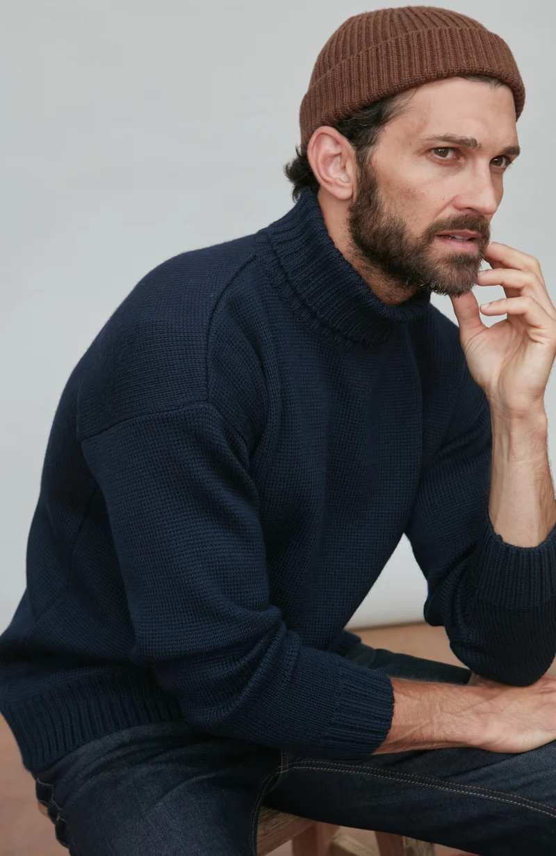 Der moderne Submariner – Rollkragenpullover aus Merinowolle
