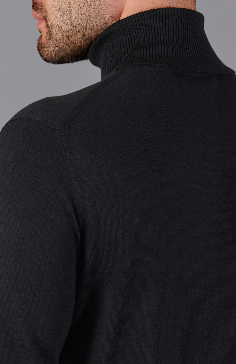 Rollkragenpullover für Herren aus 100 % ultrafeiner Baumwolle