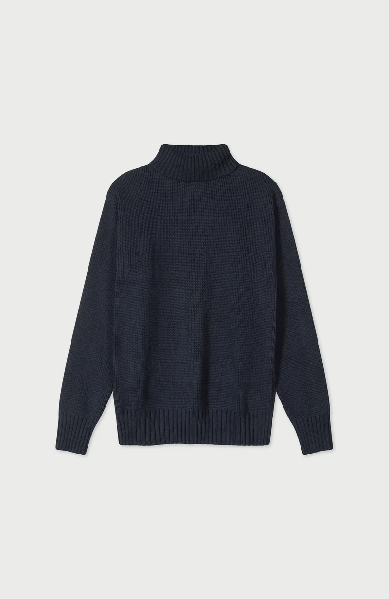 Schwerer Damen-Rollkragenpullover „Submariner“ aus reiner Baumwolle