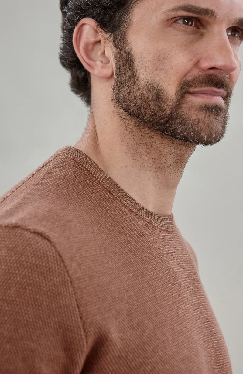 Mens Lightweight Cotton Baracao Textured T-Shirt