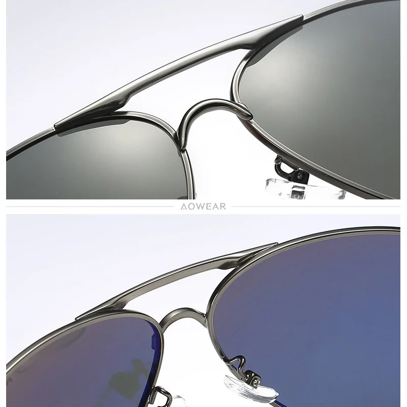 Herren Designer Sonnenbrille Polarisierte Pilotenbrille Spiegel Brille UV400