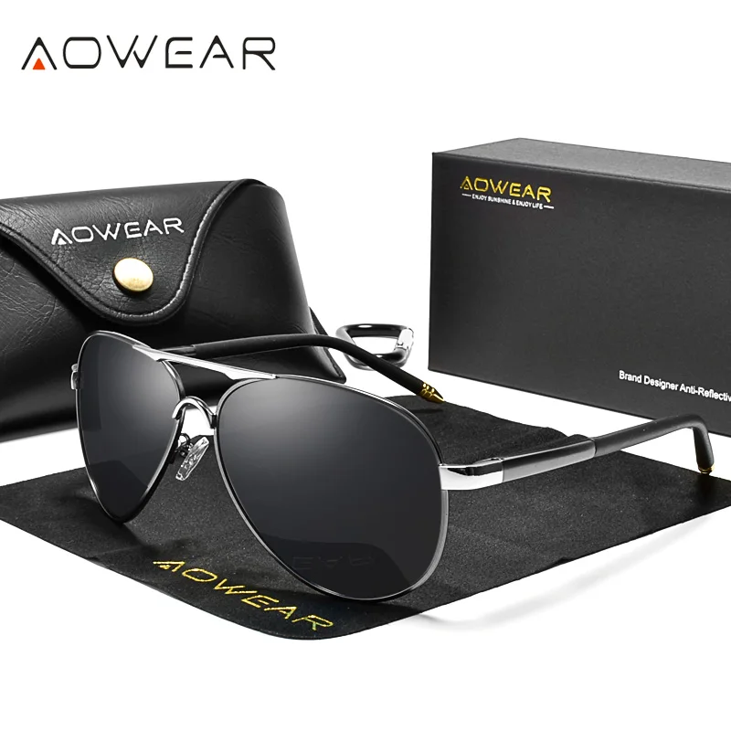 Herren Designer Sonnenbrille Polarisierte Pilotenbrille Spiegel Brille UV400