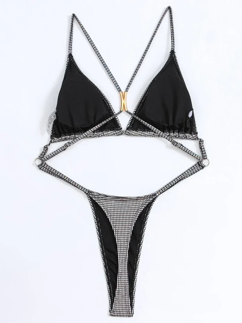 Frauen Bademode High Cut Bikini Set Sexy Micro Badeanzug Damen Tanga Swimwear