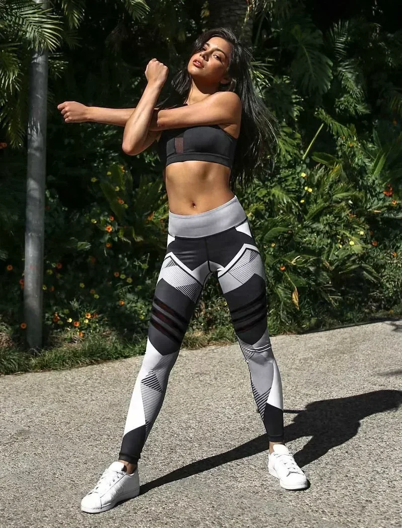 Yoga Leggings Push Up Damen Sport Hose Fitness Gym Stretch Leggins Jogginghose