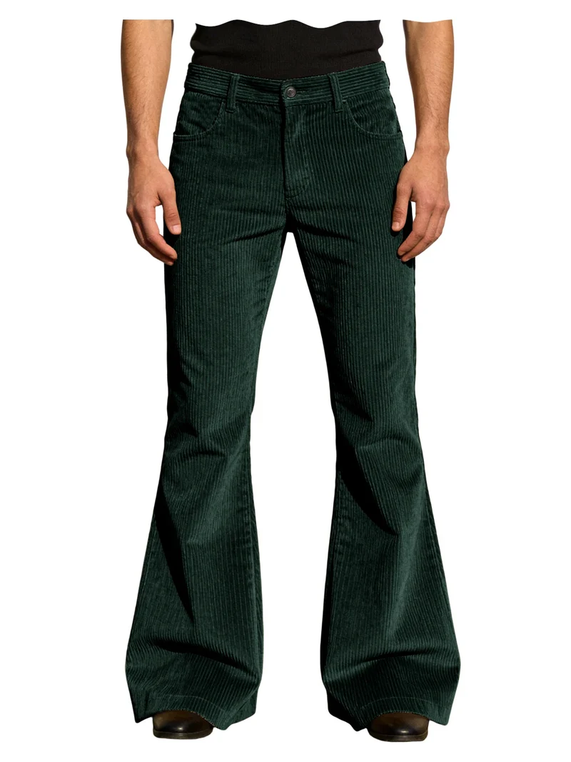 Herren Cord-Schlaghose Retro Streetwear Freizeithose weich warm Herbst