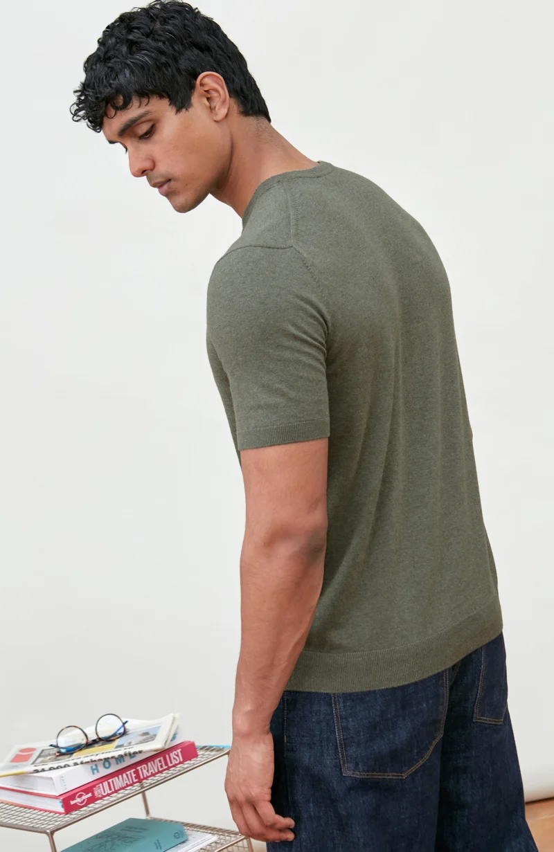 Mens Ultra Fine Cotton Short Sleeve Jumper