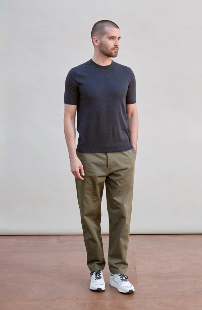 Mens Ultra Fine Cotton Short Sleeve Jumper