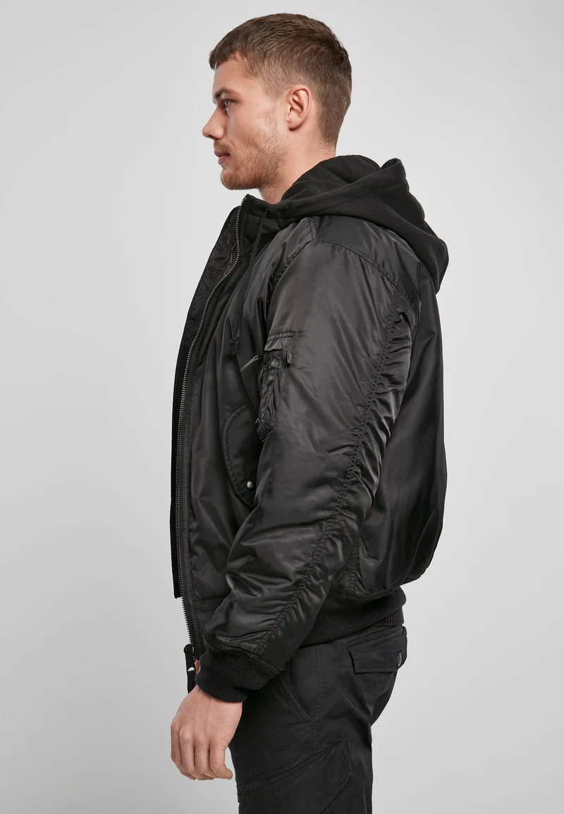 B Hooded MA1 Bomber Jacket