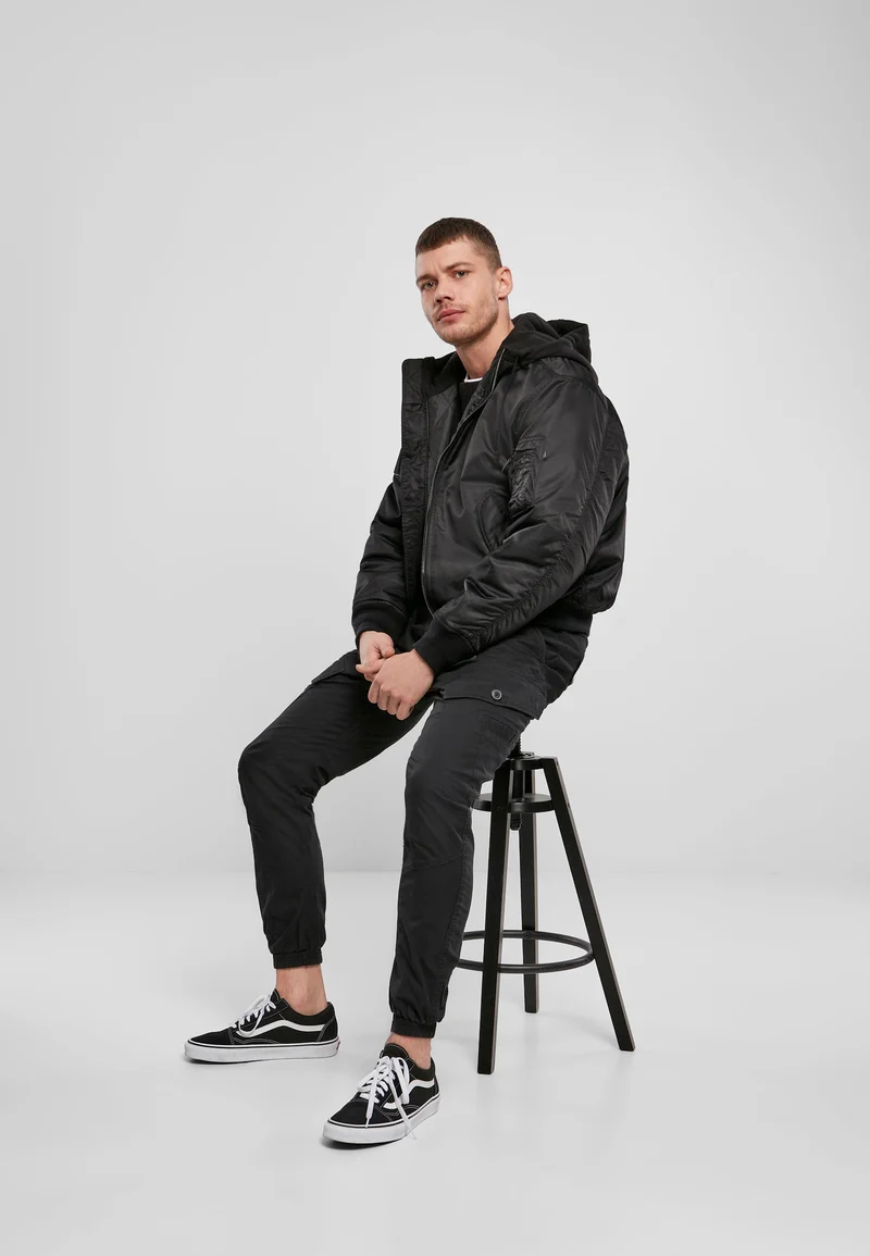 B Hooded MA1 Bomber Jacket