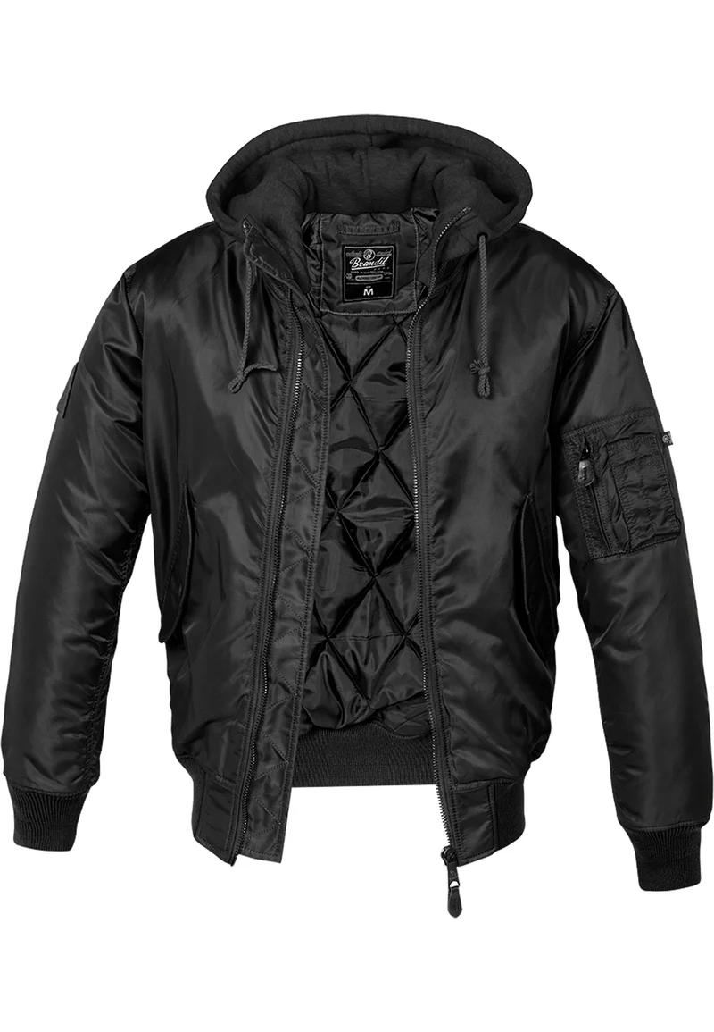 B Hooded MA1 Bomber Jacket