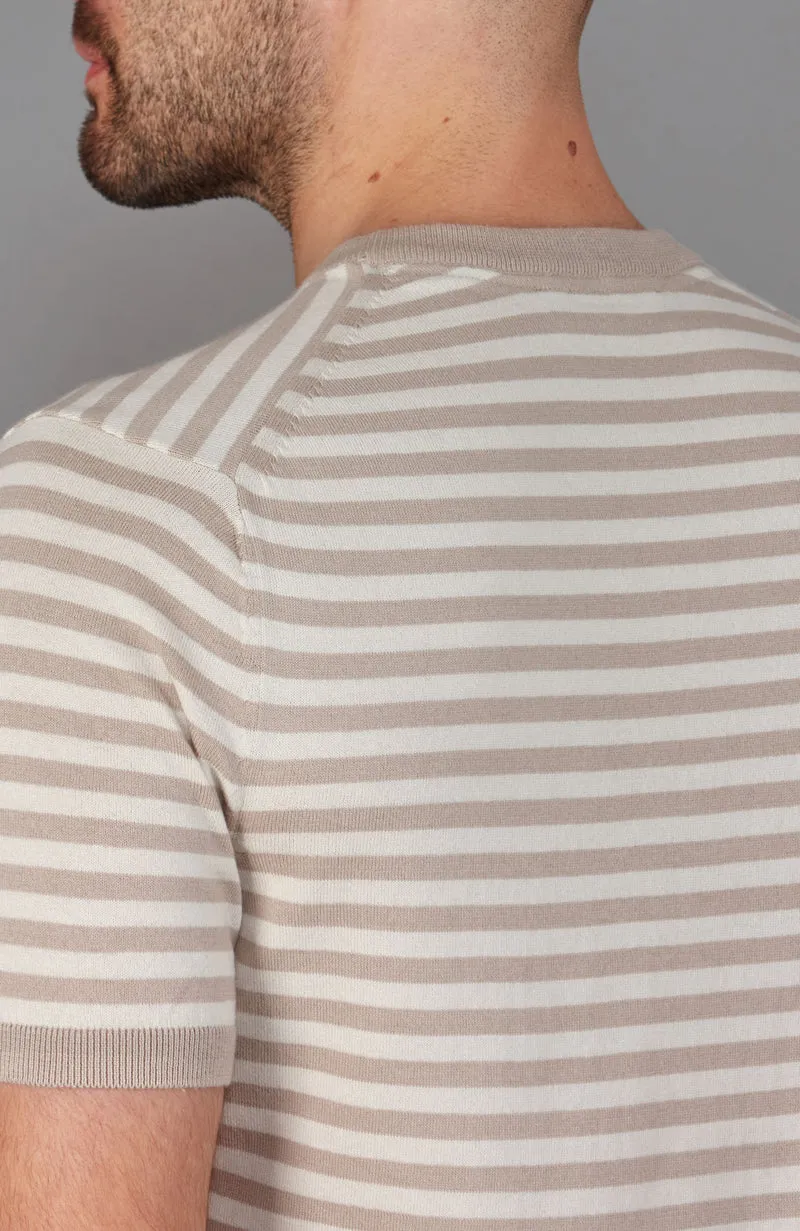 Bretonisches Strick-T-Shirt für Herren aus 100 % ultrafeiner Baumwolle