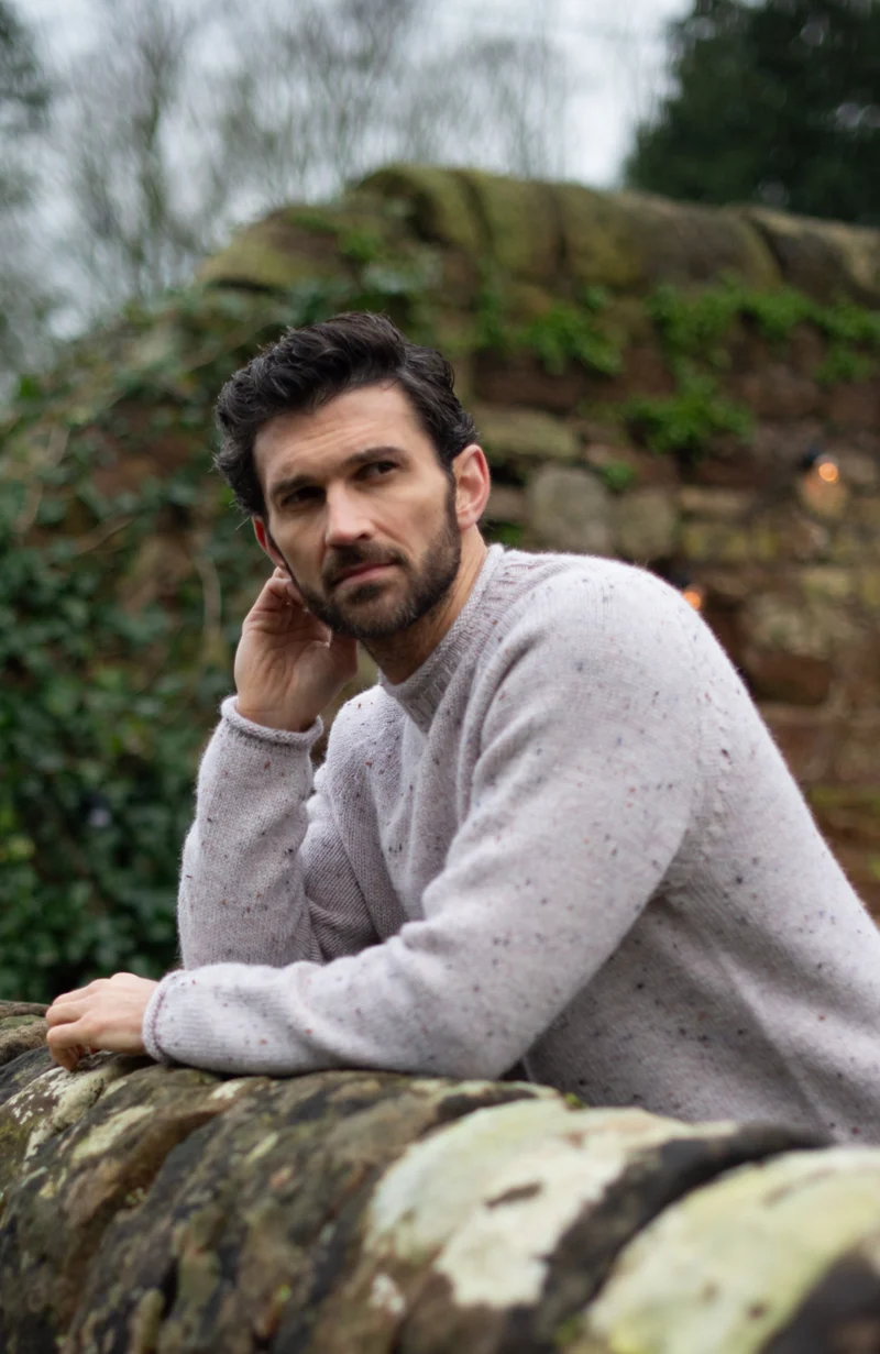 Mens British Wool Fishermans Crew Neck Jumper