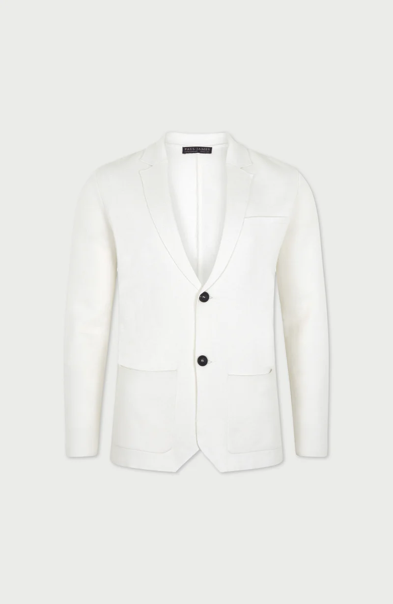 Mens Lightweight Organic Cotton Linen Knitted Blazer
