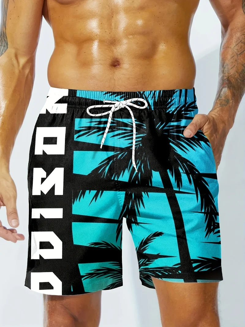 Hawaii-Badehose Herren Badeshort Kurzehose Shorts Schwimmhose 100% Polyester