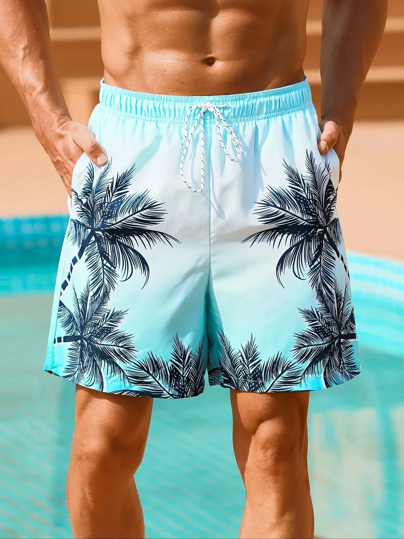 Hawaii-Badehose Herren Badeshort Kurzehose Shorts Schwimmhose 100% Polyester