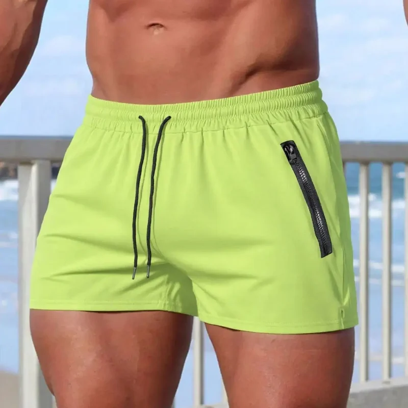 Herren Badeshorts Einfarbig Schnelltrocknend Boardshorts Strand Sport Fitness