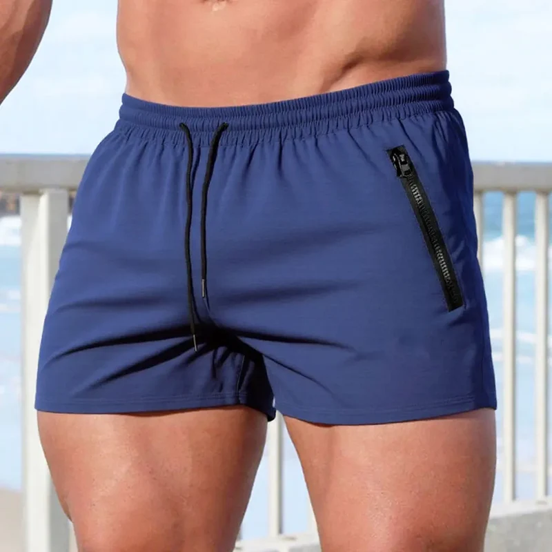 Herren Badeshorts Einfarbig Schnelltrocknend Boardshorts Strand Sport Fitness