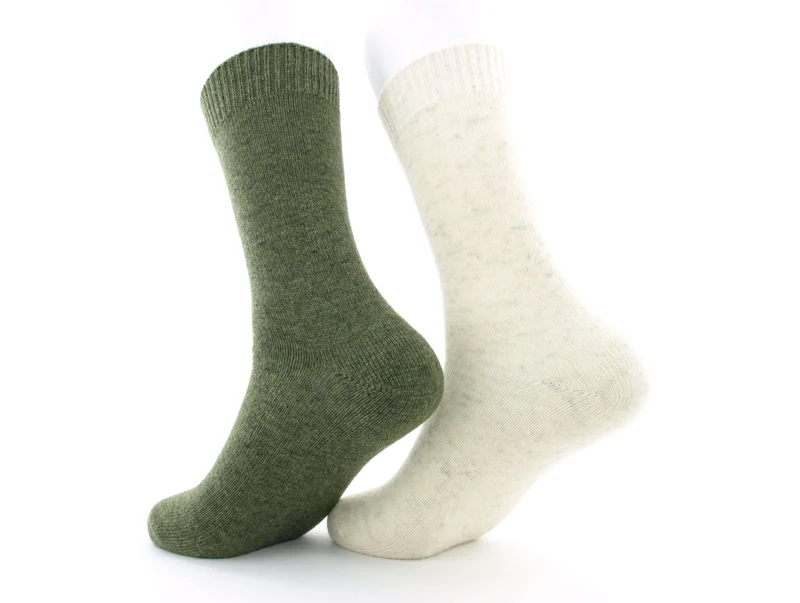 2 Paar Lammwoll-Socken grün