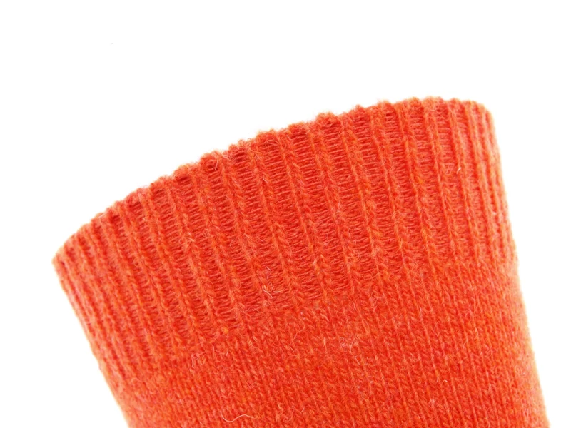 2 Paar Lammwoll-Socken orange
