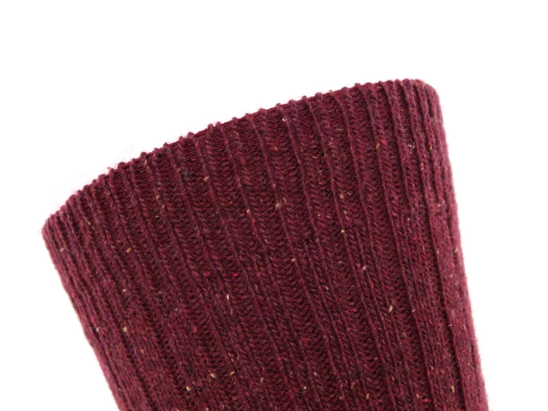 2 Paar Wollsocken mit Seide bordeaux