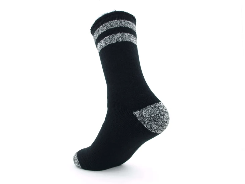 1 Paar Mega Thermosocken schwarz Ringel