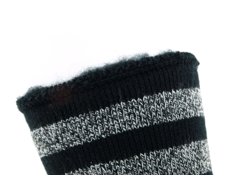 1 Paar Mega Thermosocken schwarz Ringel