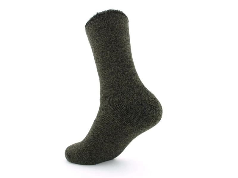 1 Paar Mega Thermosocken oliv meliert