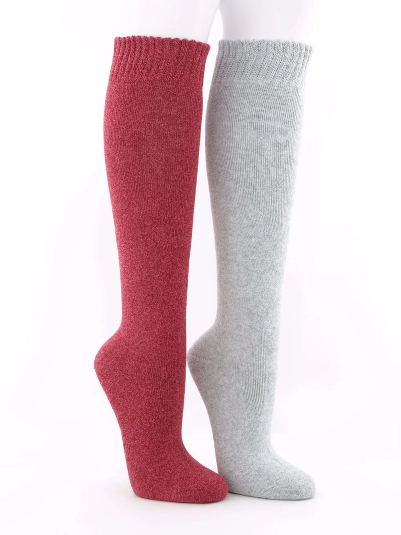 2 Paar Thermo Kniestrümpfe Damen malve