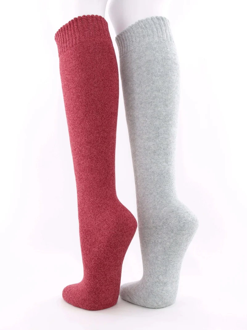 2 Paar Thermo Kniestrümpfe Damen malve