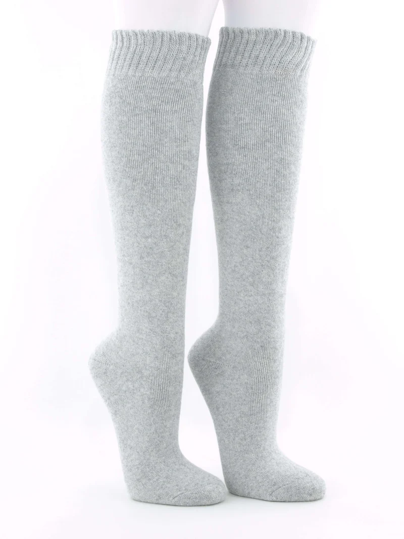 2 Paar Thermo Kniestrümpfe Damen grau