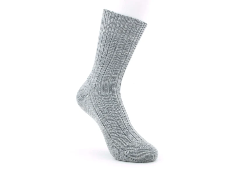 1 Paar Kindersocken Merinowolle grau