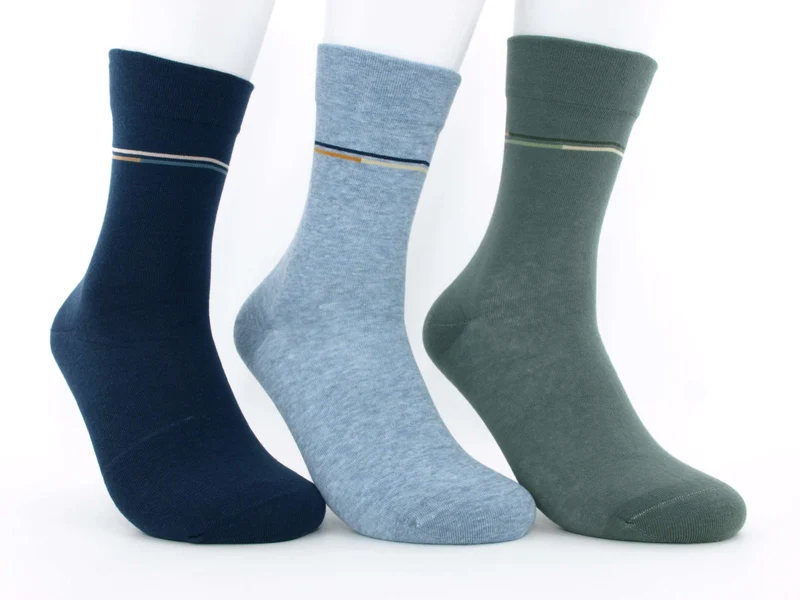 3 Paar Herren Diabetikersocken venenfreundlich Design oliv