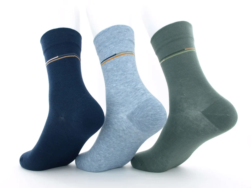 3 Paar Herren Diabetikersocken venenfreundlich Design oliv