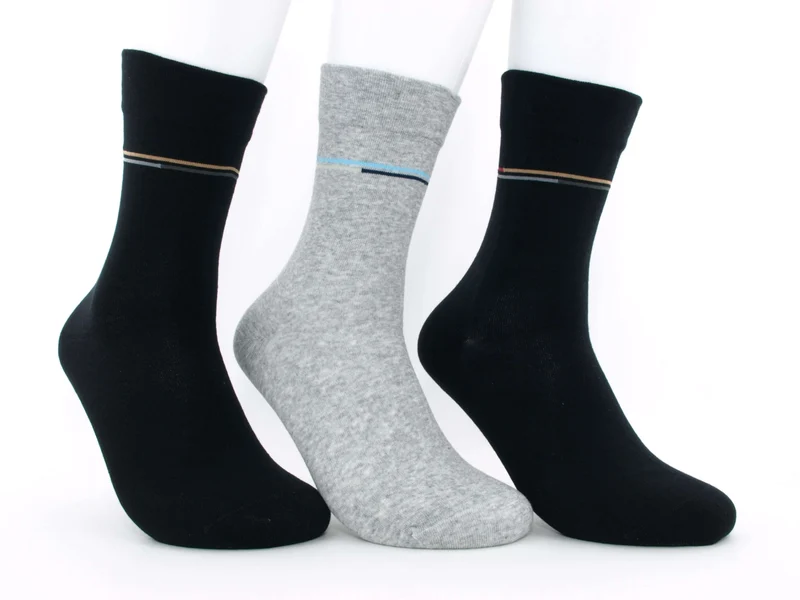 3 Paar Herren Diabetikersocken venenfreundlich Design schwarz