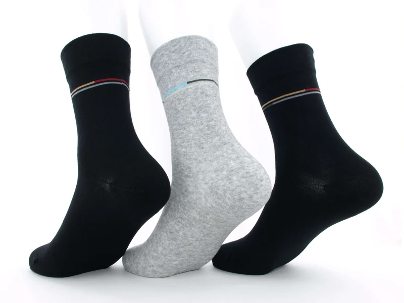 3 Paar Herren Diabetikersocken venenfreundlich Design schwarz