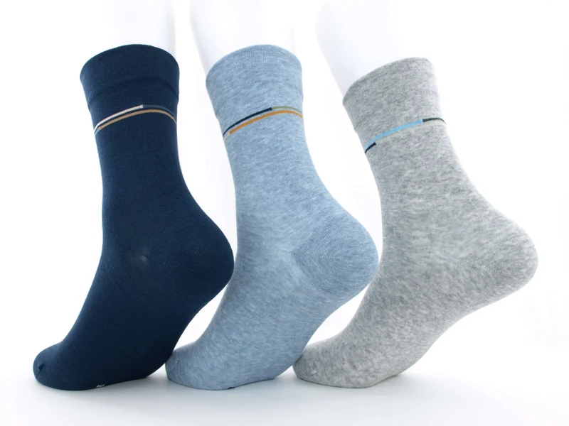 3 Paar Herren Diabetikersocken venenfreundlich Design jeans