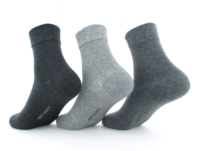 3 Paar Kurzsocken Herren Grautöne