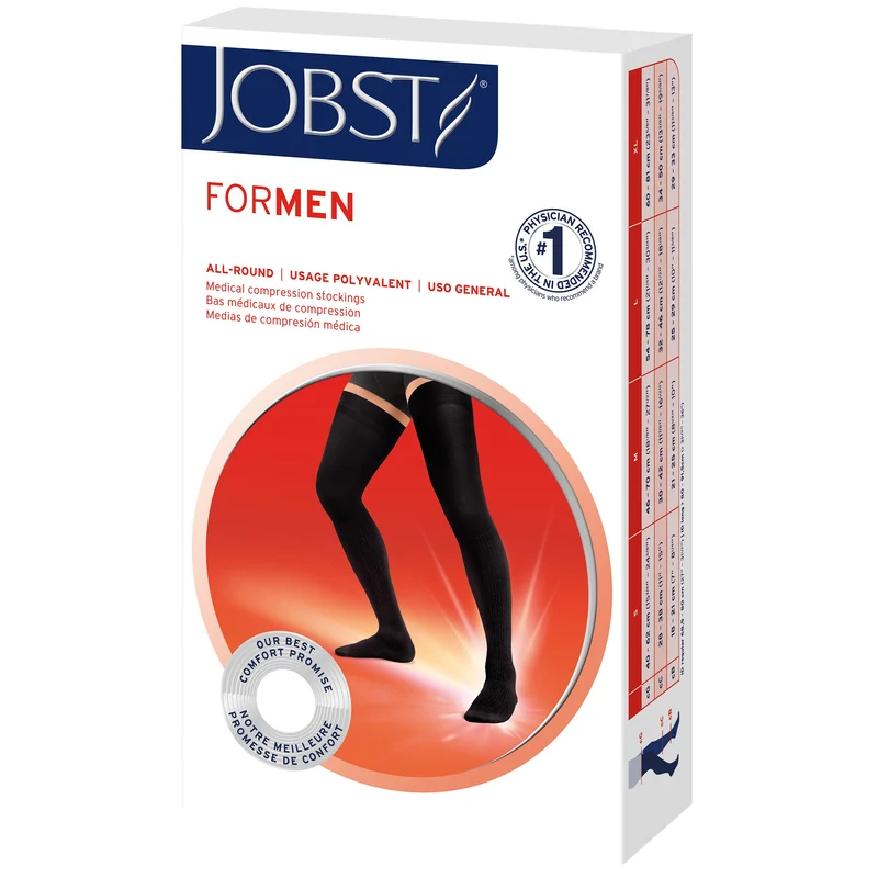 JOBST® forMen Thigh High w/ Micro Dotted Band 15-20 mmHg