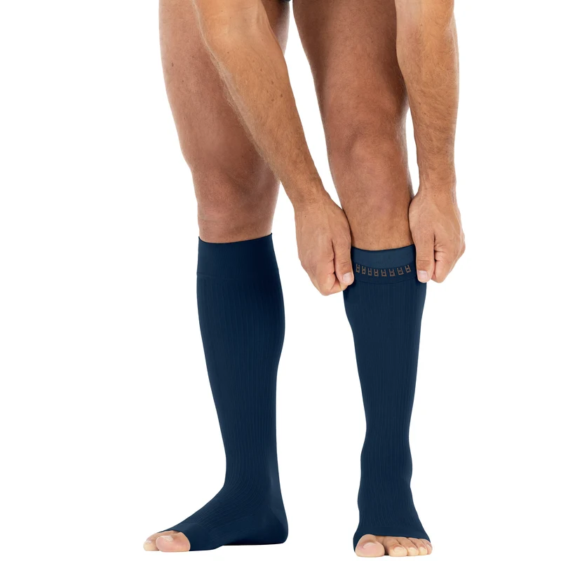 JOBST® forMen Knee High w/ SoftFit Band 20-30 mmHg, Open Toe