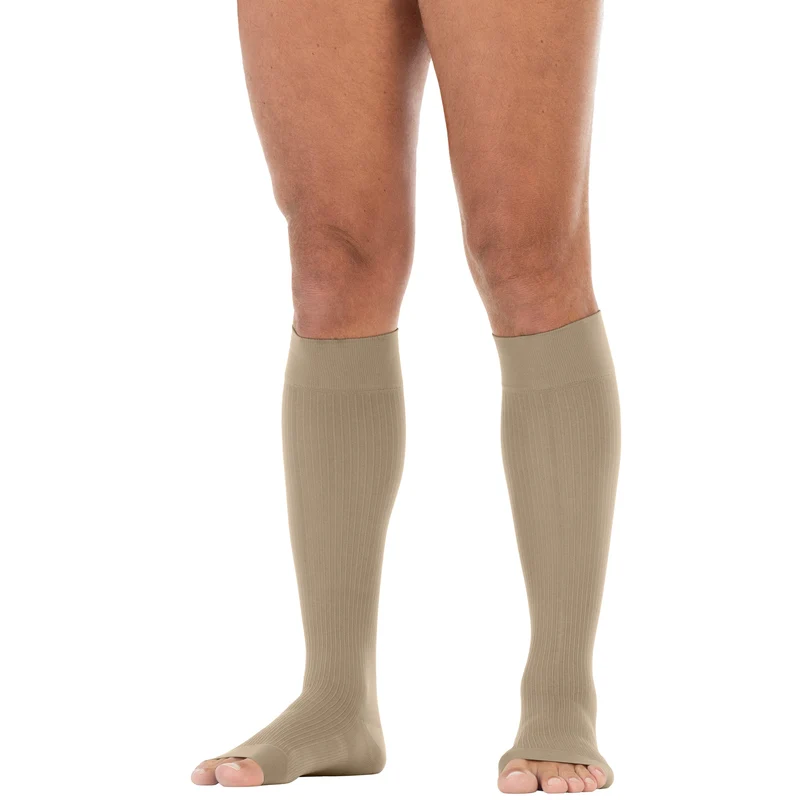 JOBST® forMen Knee High w/ SoftFit Band 15-20 mmHg, Open Toe