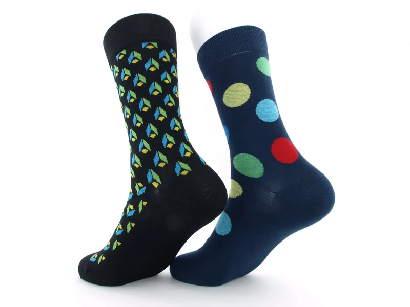2 Paar Lieblingssocken Herren bunte Kreise