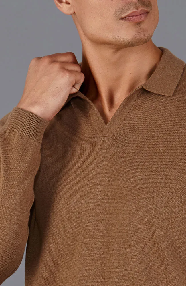 Leichtes Herren-Poloshirt aus 100 % Baumwolle ohne Knöpfe
