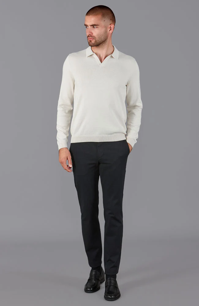 Leichtes Herren-Poloshirt aus 100 % Baumwolle ohne Knöpfe