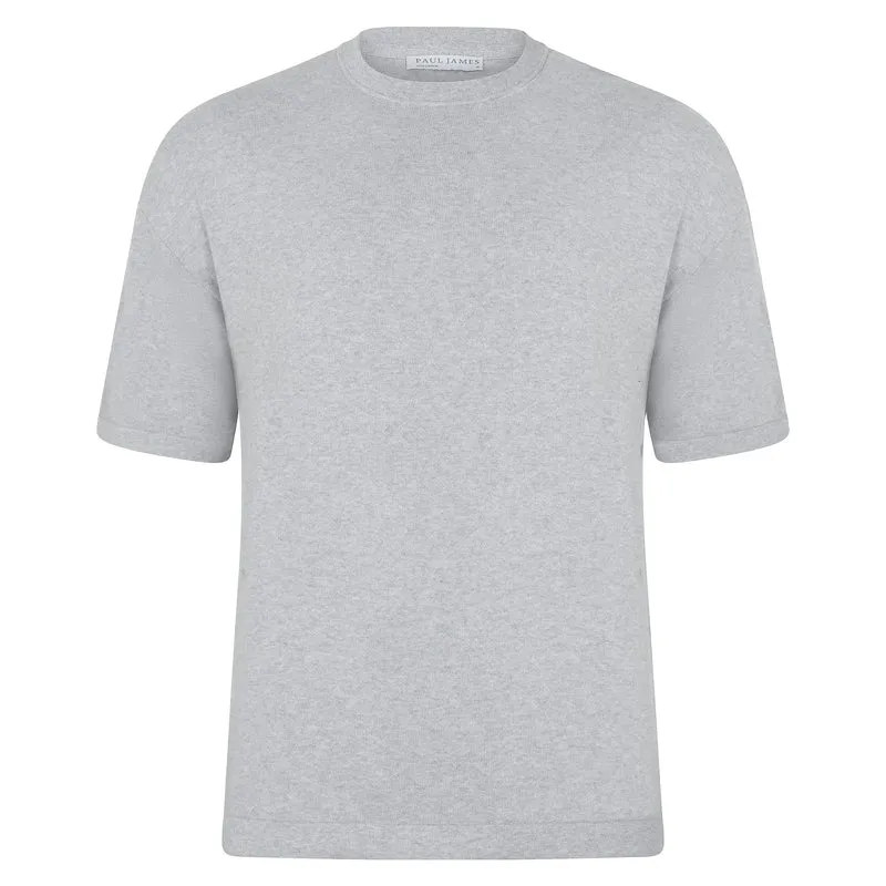 Womens Lightweight Cotton Oversized Knitted T-Shirt